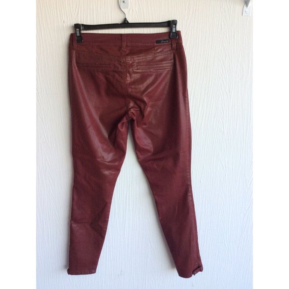 Level 99 Coated Red Jeans - 28 - Picture 6 of 11